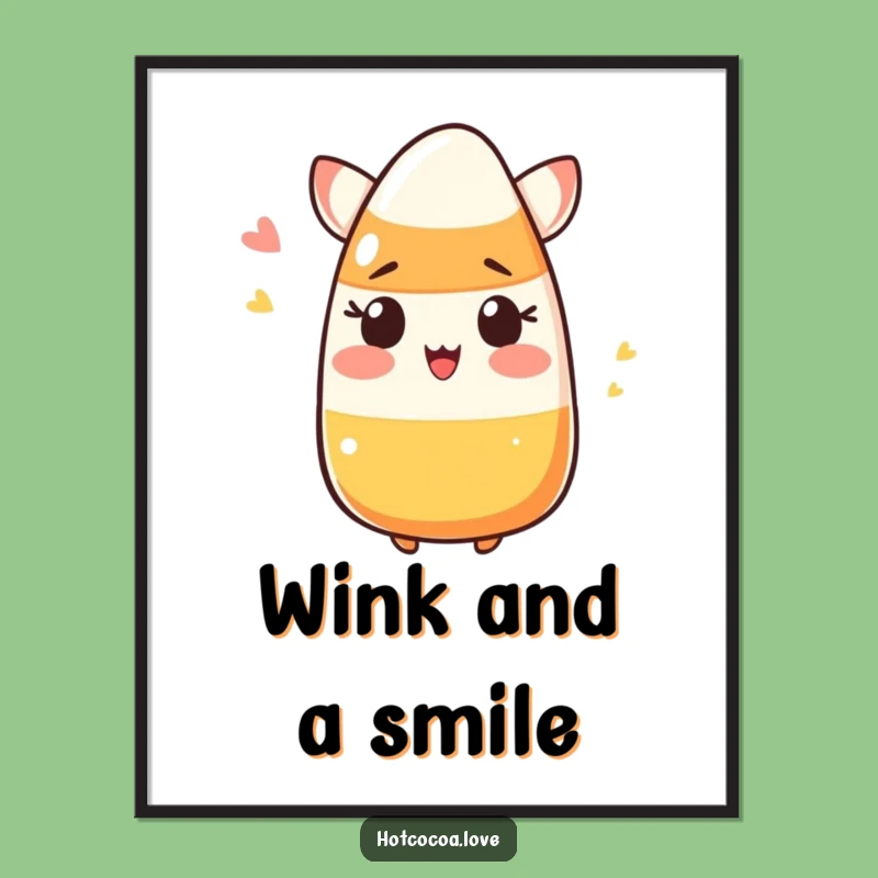 Funny Candy Corn Poster - Hilarious Halloween Wall Art Gift