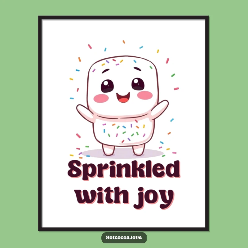 Funny Marshmallow Juggling Poster - Sweet Wall Art for Playful Decor