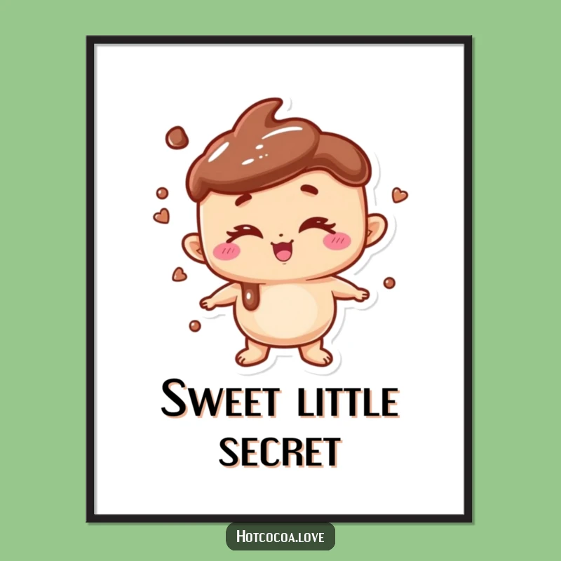 Funny Hot Chocolate Wink Poster: Playful Character's Charm