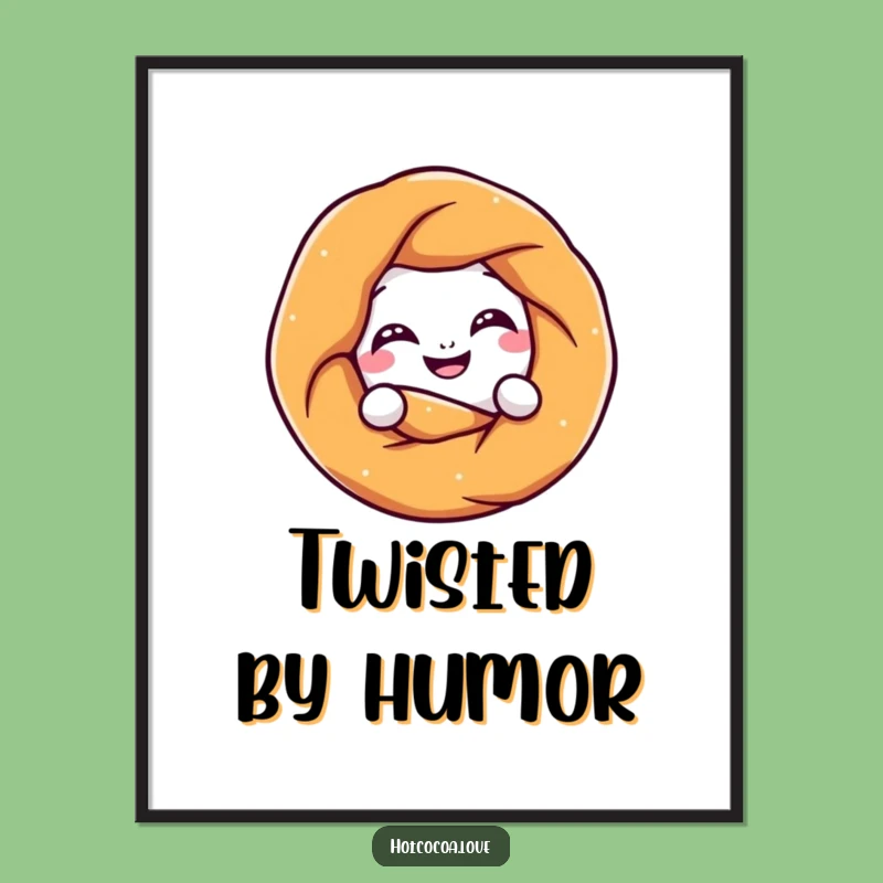 Funny Pretzel Knot Poster: Add Twisted Whimsy to Your Walls