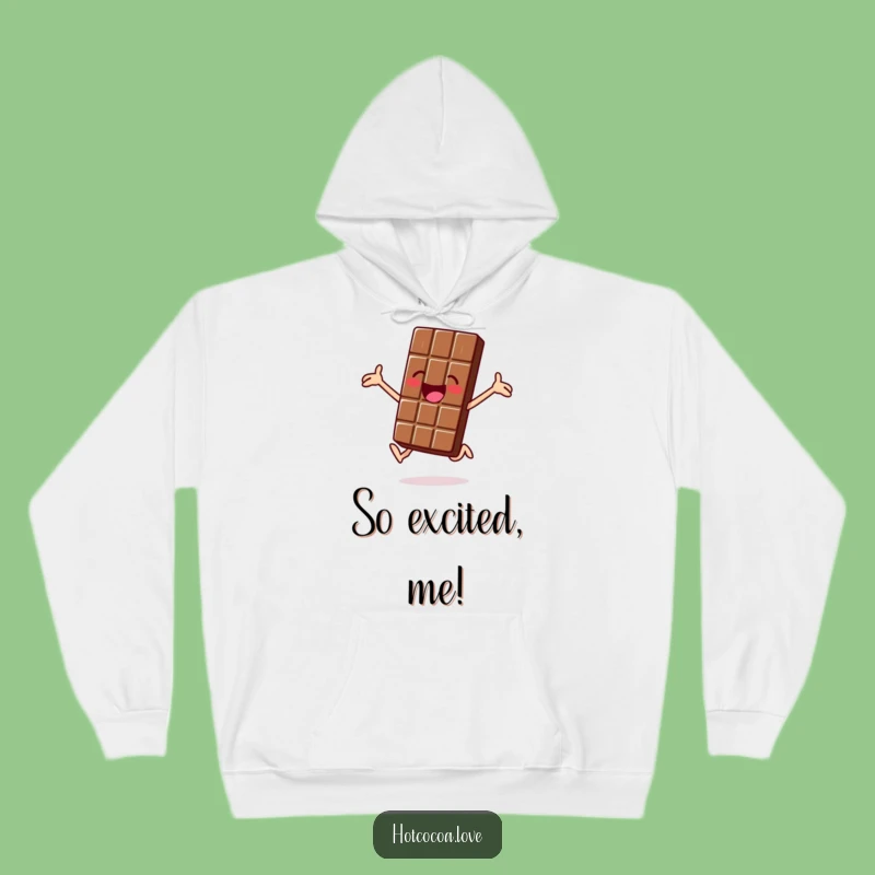 Funny Jolly Chocolate Bar Hoodie - Cozy Jumping Joy Comfort
