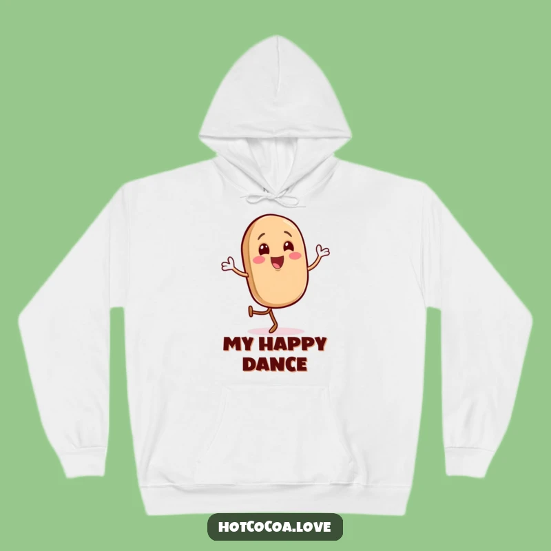 Funny Gleeful Coffee Bean Hoodie - Cozy Happy Jig Comfort