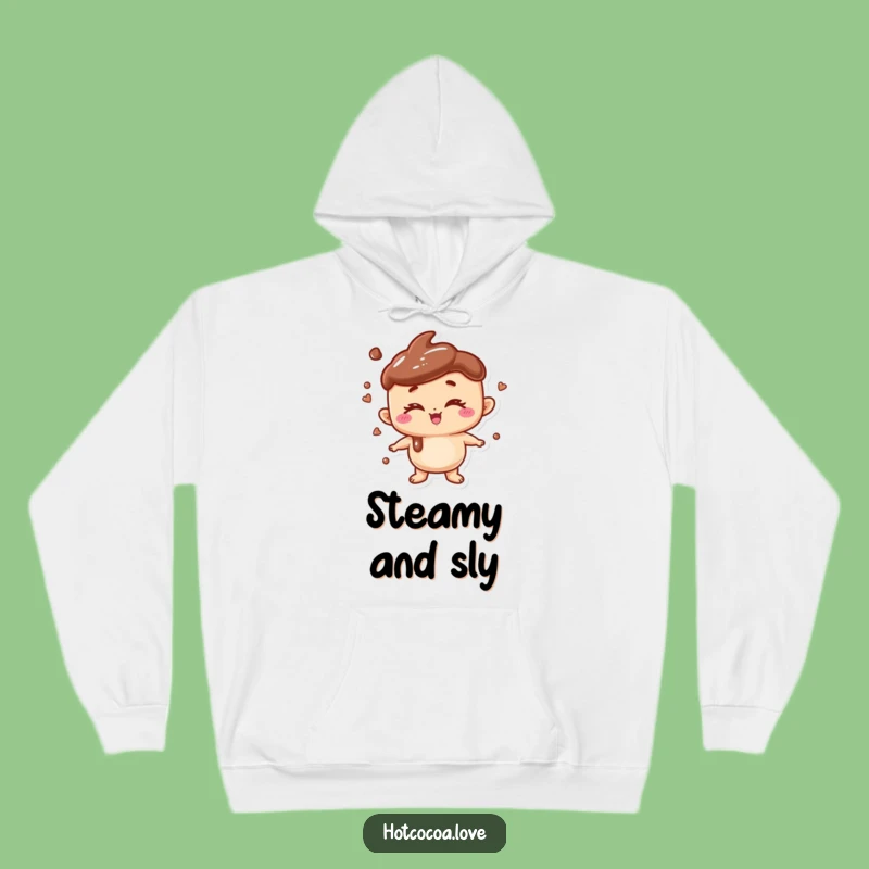 Cozy Funny Hot Chocolate Hoodie: Playful Wink, Warm Snuggle Gift