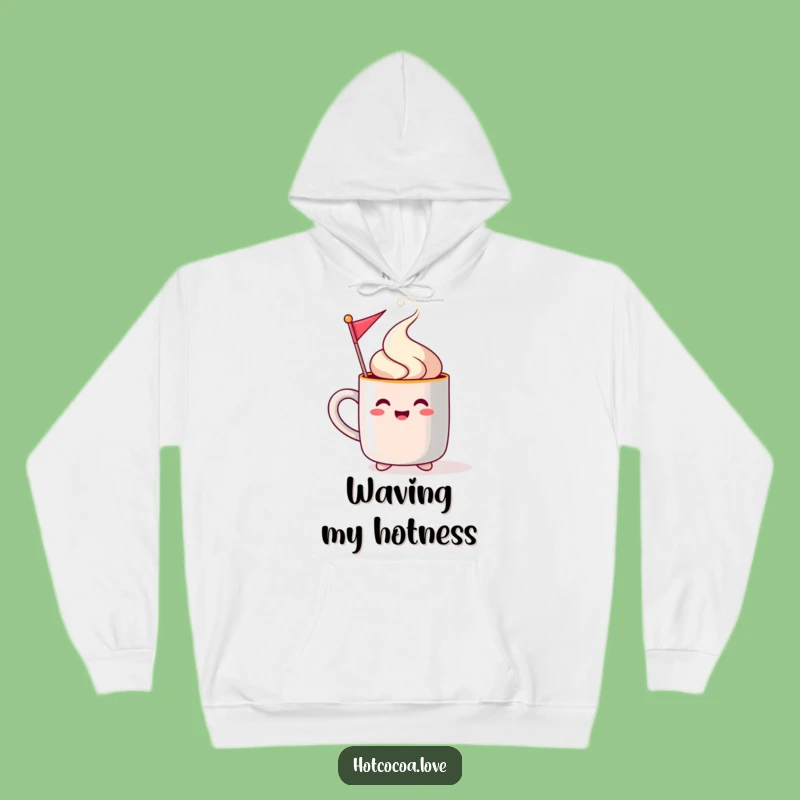 Funny Steaming Mug Festive Flag Hoodie - Cozy Holiday Comfort