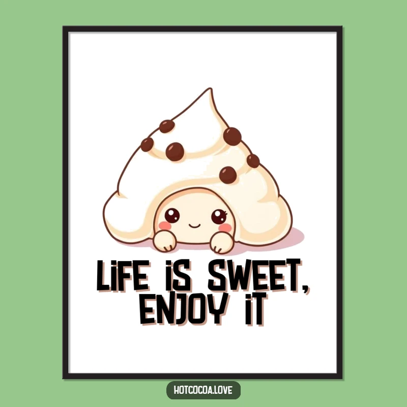 Funny Free Printable Wall Art: Creamy Chip Cookie Downloadable Art