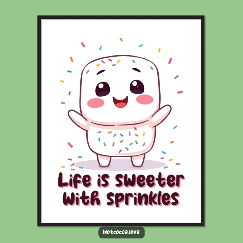 Funny Free Printable Wall Art: Marshmallow Juggler, Sweet Downloadable Decor