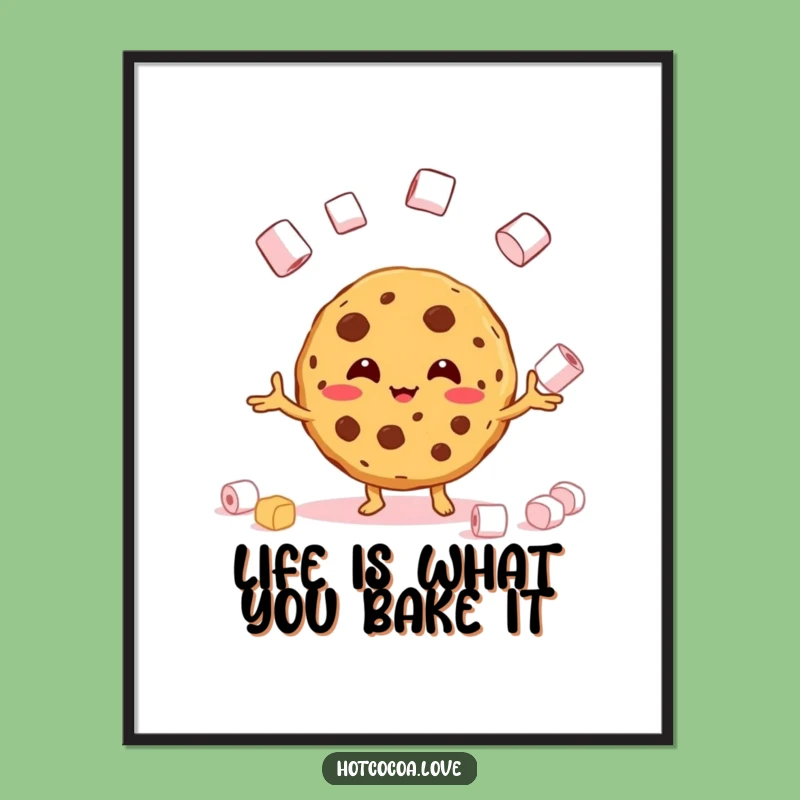 Free Printable Wall Art: Juggling Cookie, Marshmallow Art, Hilarious Downloadable Decor