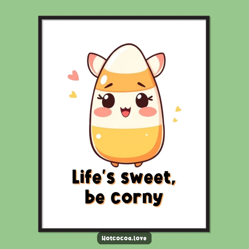 Free Printable Wall Art: Winking Candy Corn, Funny Downloadable Decor for a Playful Space