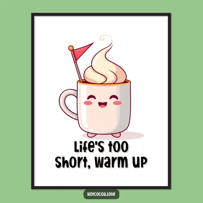 Funny Free Printable Wall Art: Festive Mug Downloadable Art