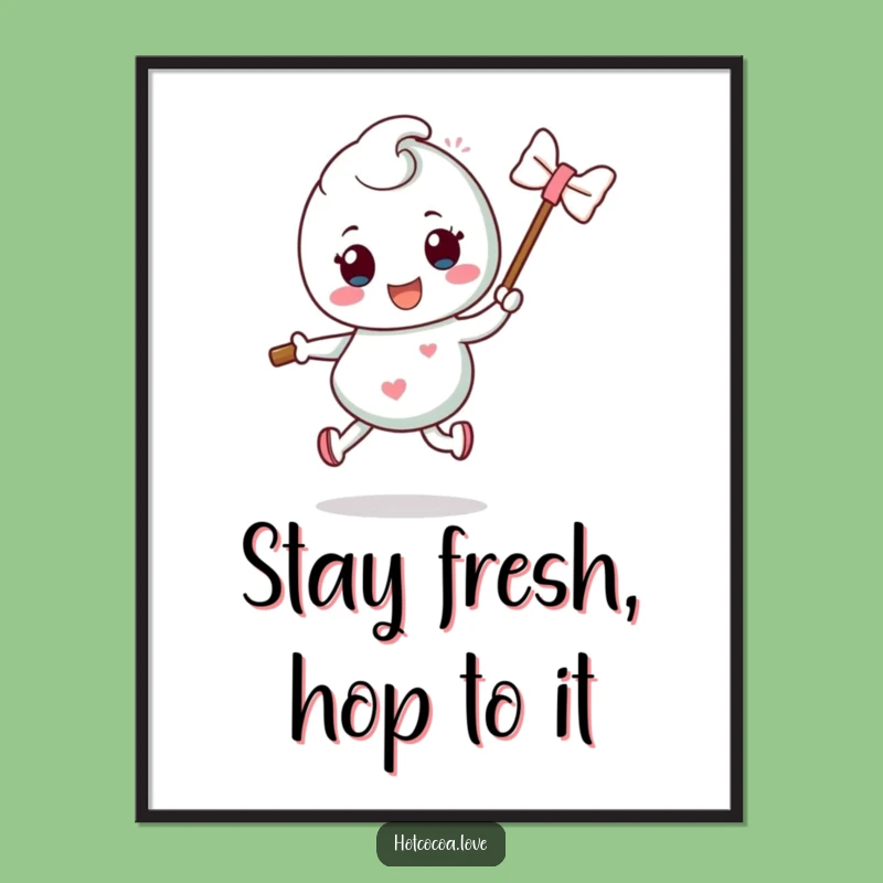 Free Printable Mint Hop Wall Art- Silly Candy Decor Funny Downloadable Art