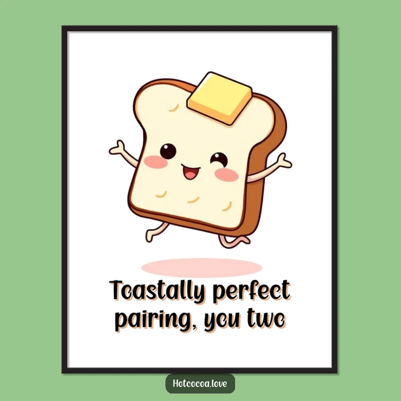 Funny Free Printable Wall Art: Toast and Butter Dance Downloadable Gift