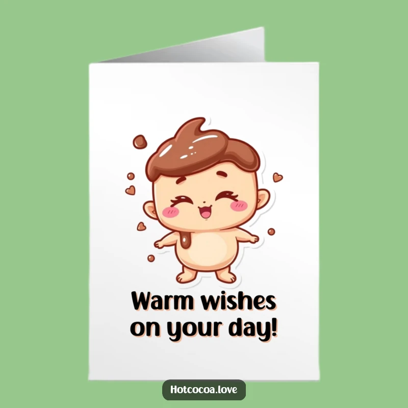 Free Printable Birthday Card: Winking Hot Cocoa's Fun Wishes - Downloadable Warmth!