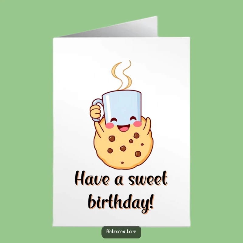 Free Printable Birthday Card: Cookie's Warm Toast - Downloadable Celebration!