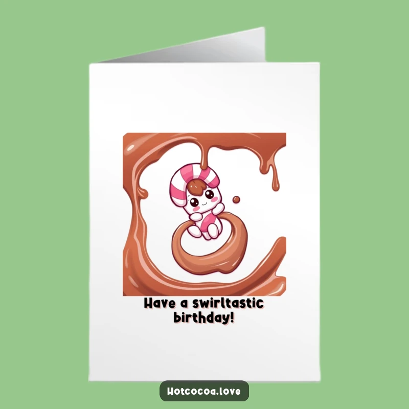 Free Printable Birthday Card: Candy Cane Sliding Funny DIY Downloadable Gift