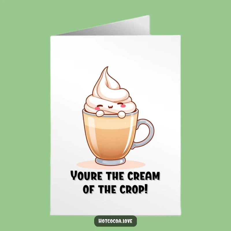 Free Printable Birthday Card: Whipped Cream Floating Funny DIY Downloadable Gift