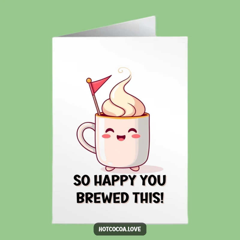 Free Printable Congrats Card: Festive Mug Funny Downloadable Gift