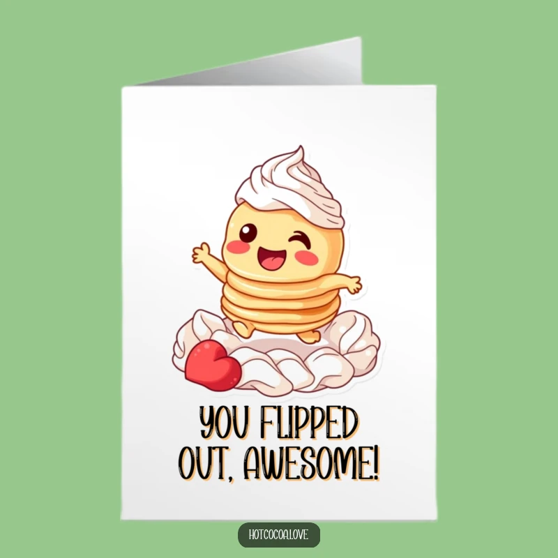 Free Printable Congrats Card: Pancake Leap - Sweet Celebration Art