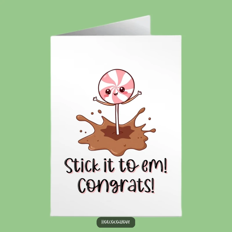 Free Printable Funny Cocoa Splash Card - Peppermint Stick Achievement Downloadable