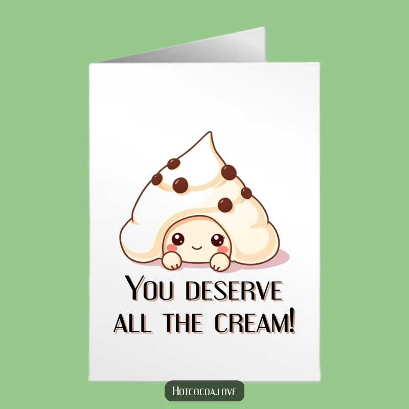 Free Printable Congrats Card: Creamy Chip Cookie Funny Downloadable Gift
