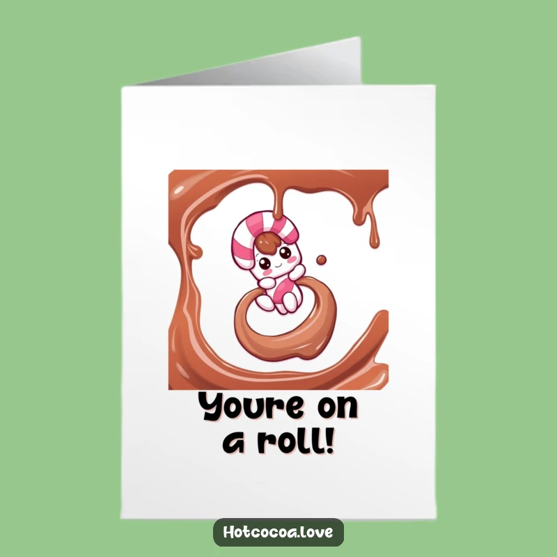 Free Printable Congrats Card: Candy Cane Sliding Funny Downloadable Gift
