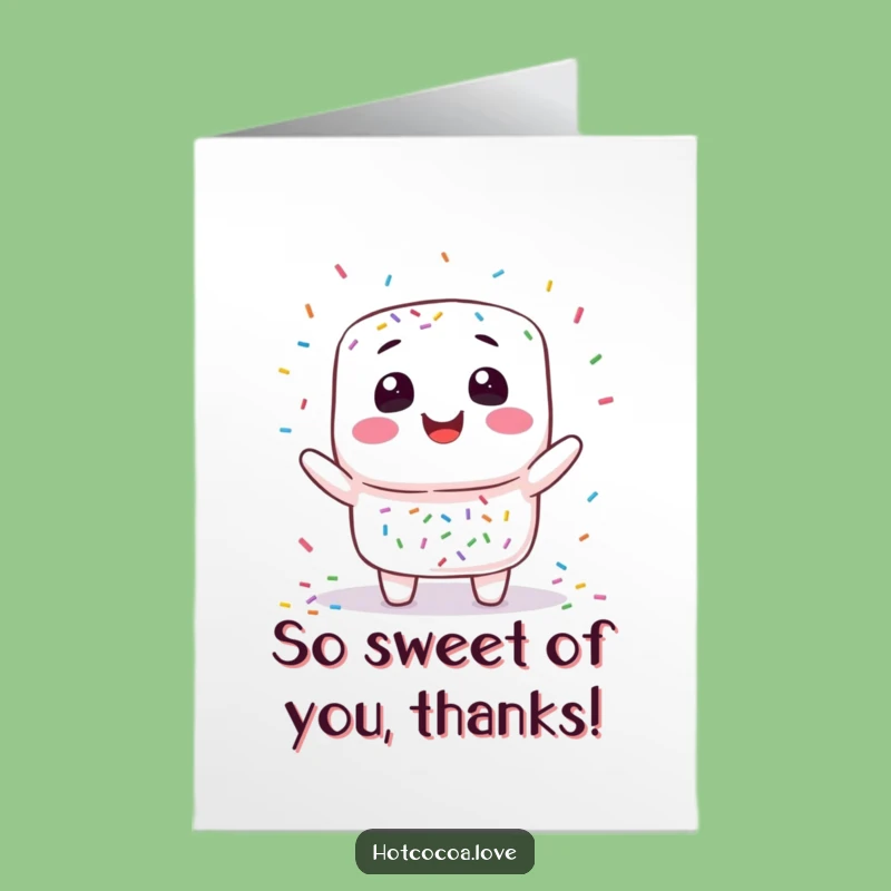 Free Printable Thank You Card: Marshmallow Juggler, Sweet Downloadable for Thanks
