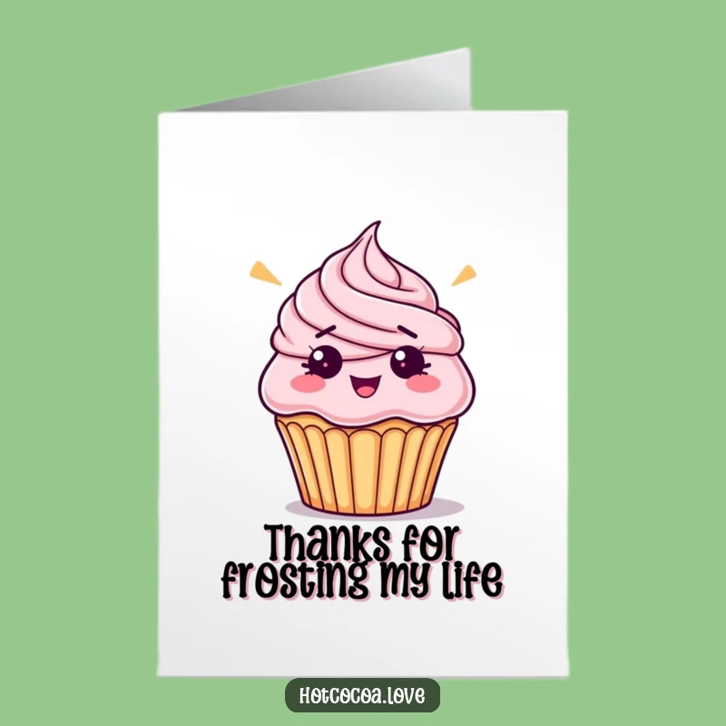 Free Printable Thank You Card: Bewildered Cupcake, Funny Downloadable for Helping Out