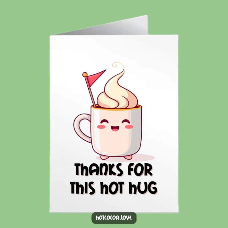 Free Printable Thank You Card: Festive Mug Funny Downloadable Gift