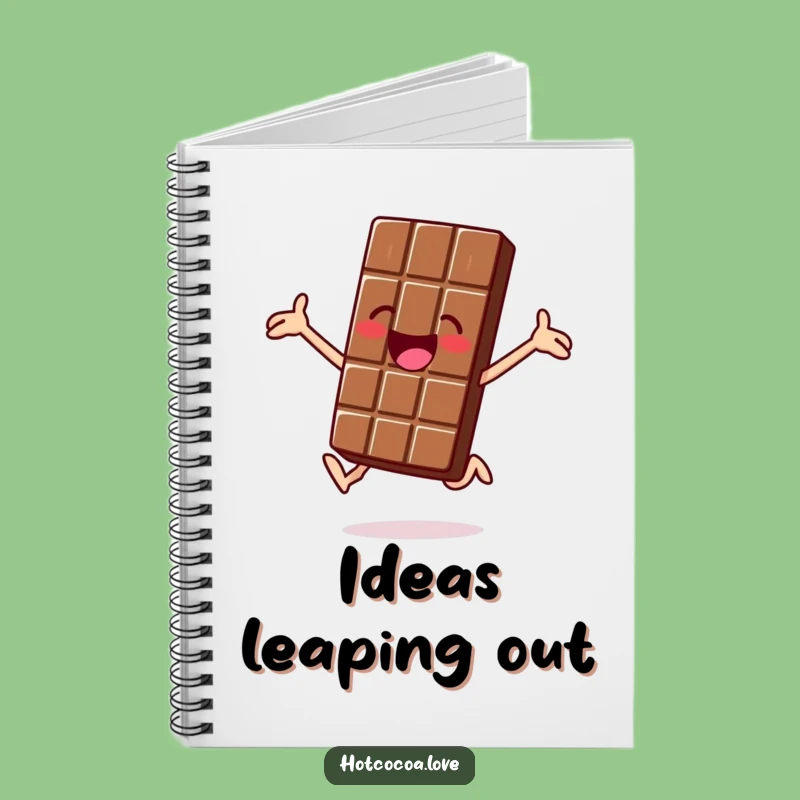 Funny Jolly Chocolate Bar Notebook - Jumping Joy Jotter