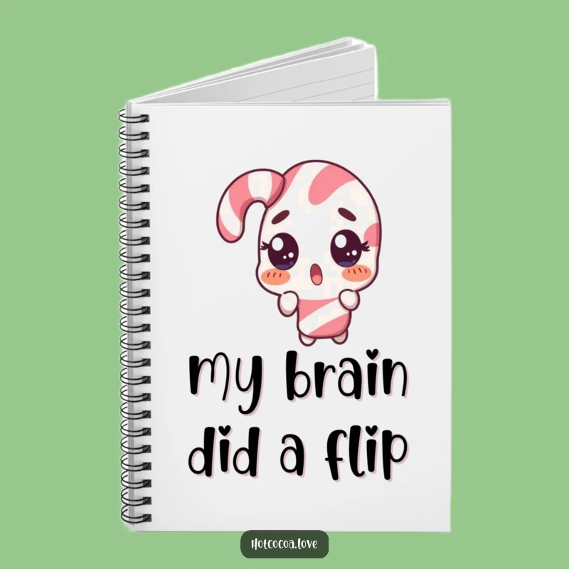 Funny Surprised Candy Cane Notebook - Comical Double Take Jotter