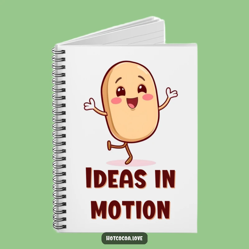 Funny Gleeful Coffee Bean Notebook - Happy Jig Jotter