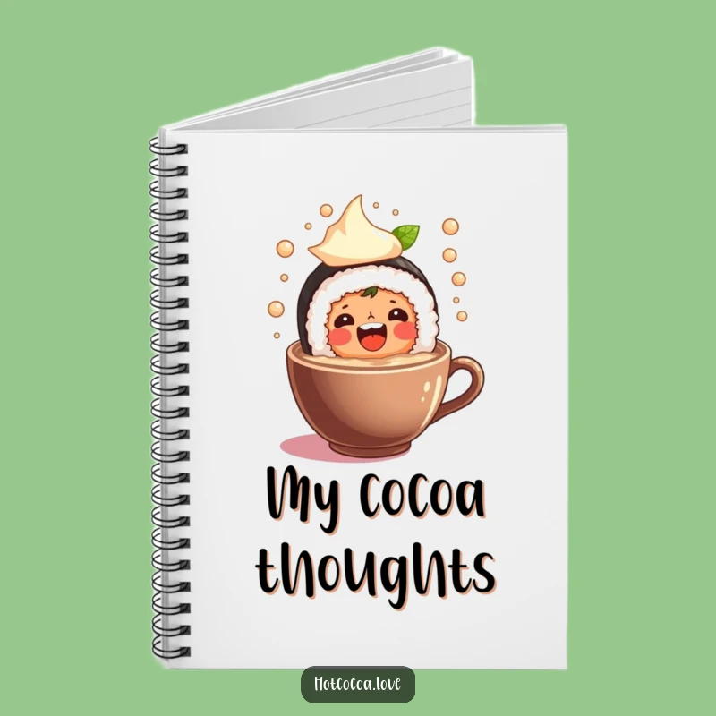 Funny Sushi Roll Cocoa Splash Notebook: Jot Down Your Joyful Ideas
