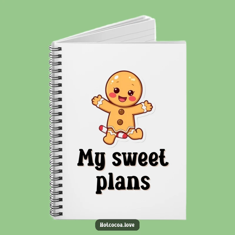 Funny Gingerbread Cookie Candy Cane Notebook: Write Sweet Notes