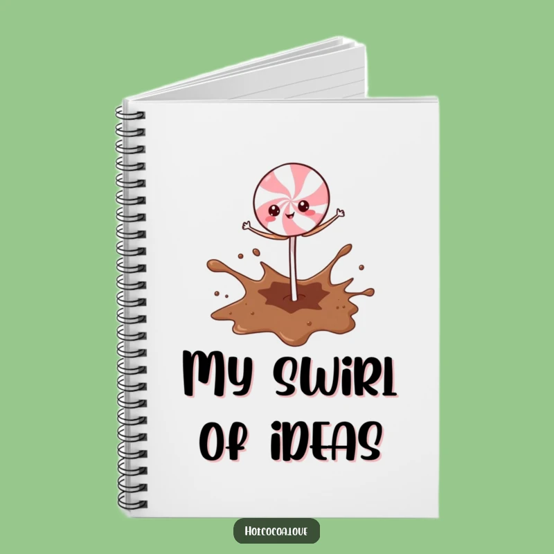 Funny Peppermint Stick Cocoa Splash Notebook: Jot Down Ideas With Humor