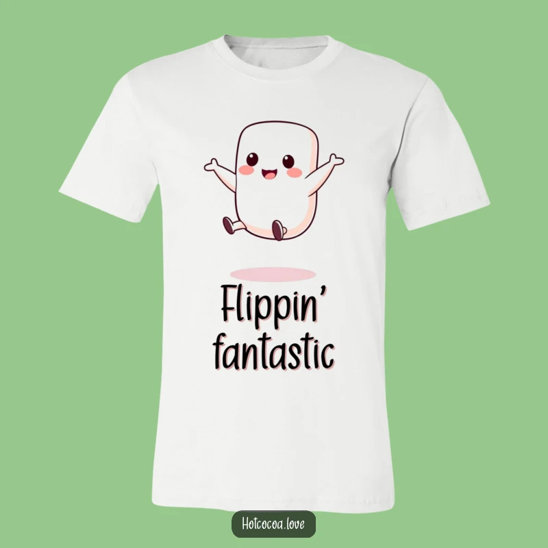 Funny Marshmallow Cartwheel Tee - Cute Character in Action