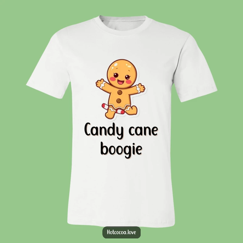 Funny Gingerbread Cookie Candy Cane Dance T-Shirt: Wear Your Holiday Spirit