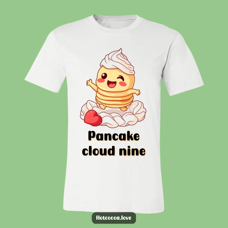 Funny Pancake Whipped Cream Leap T-Shirt: Wear Your Breakfast Joy