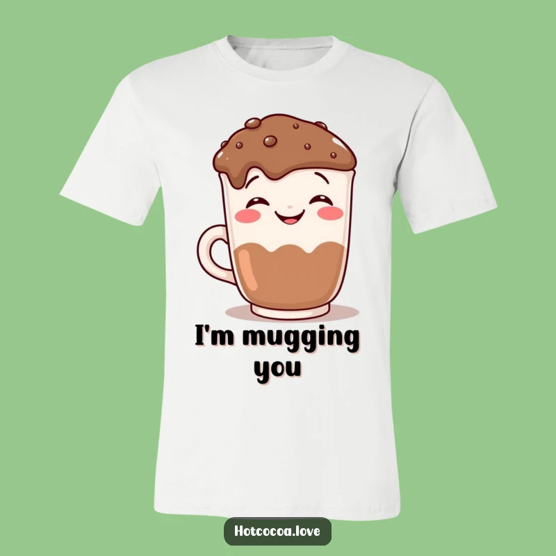 Funny Hot Chocolate Mug T-Shirt - Hilarious Selfie Style Apparel Gift