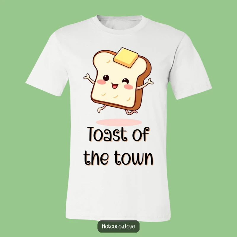 Funny Toast and Butter T-Shirt - Giggling Breakfast Dance Tee