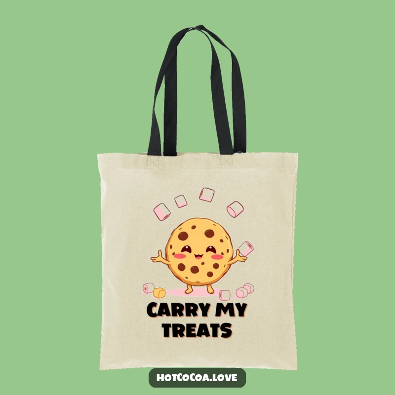 Funny Carry-All Cookie Marshmallow Juggling Tote Bag - Sweet Gift!