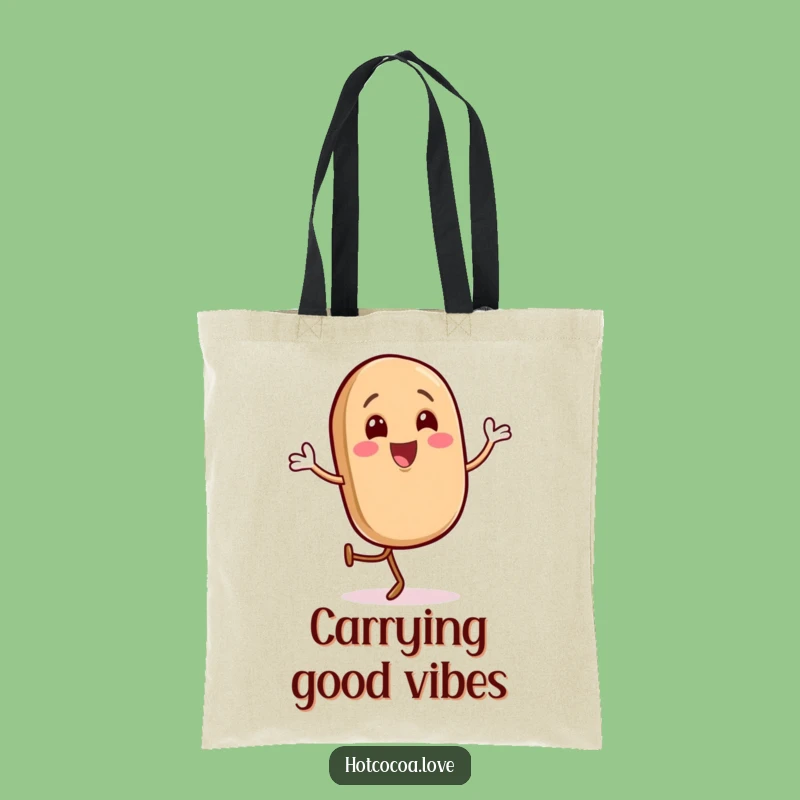 Funny Gleeful Coffee Bean Tote Bag - Happy Jig Carry-All