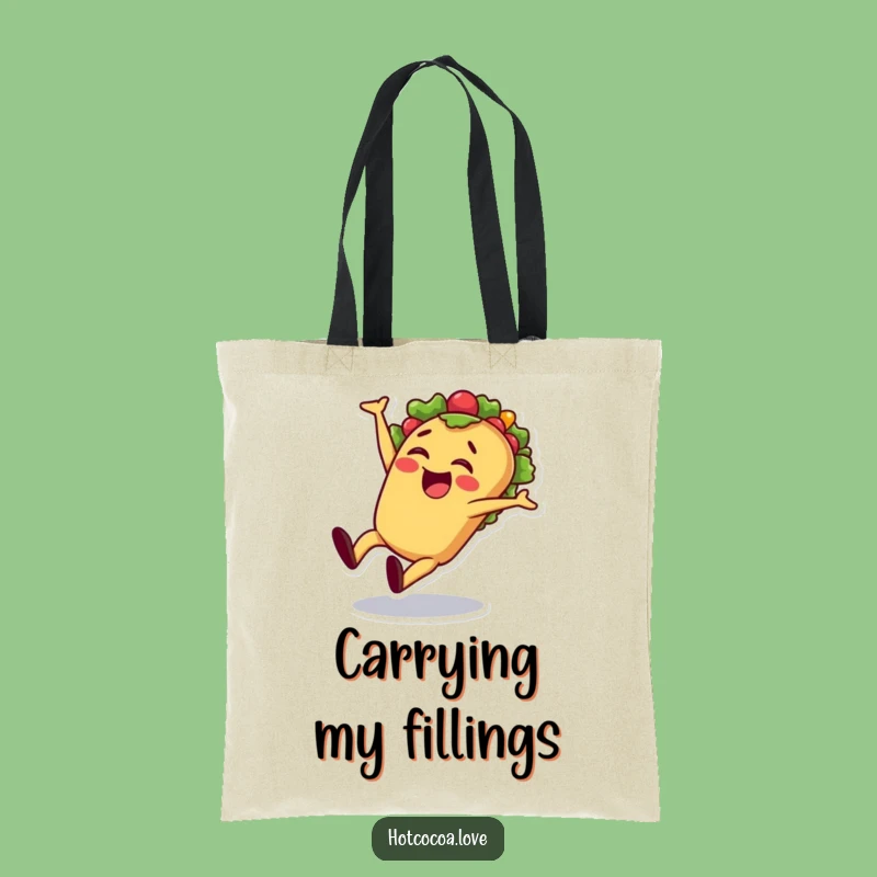 Funny Taco Cartwheel Tote Bag - Carry Your Fiesta Essentials