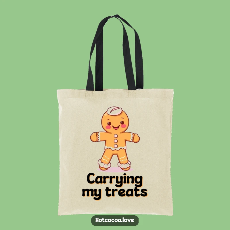 Funny Gingerbread Man Whipped Cream Legs Tote: Carry Your Fun!