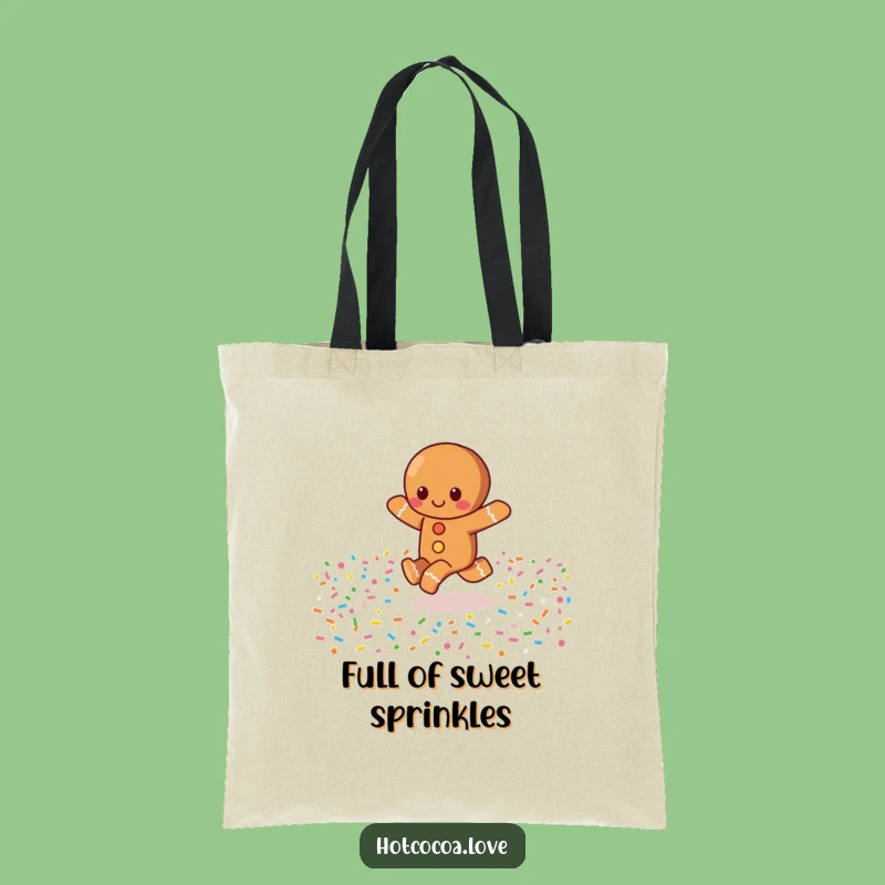 Funny Gingerbread Skip Tote Bag: Carry Your Sweet Fun Everywhere!