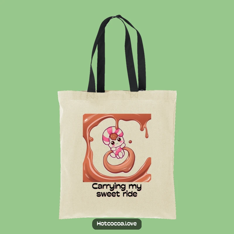 Funny Candy Cane Slide Tote Bag: Carry Your Holiday Joy Everyday!