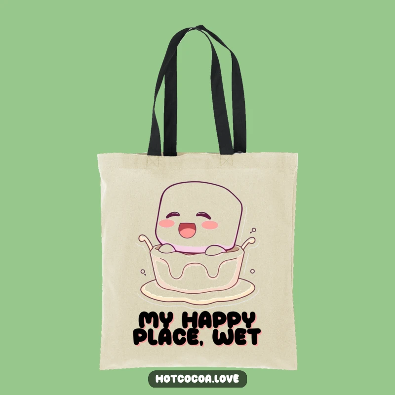 Funny Marshmallow Dunk Tote Bag: Carry Your Sweet Humor Everywhere!