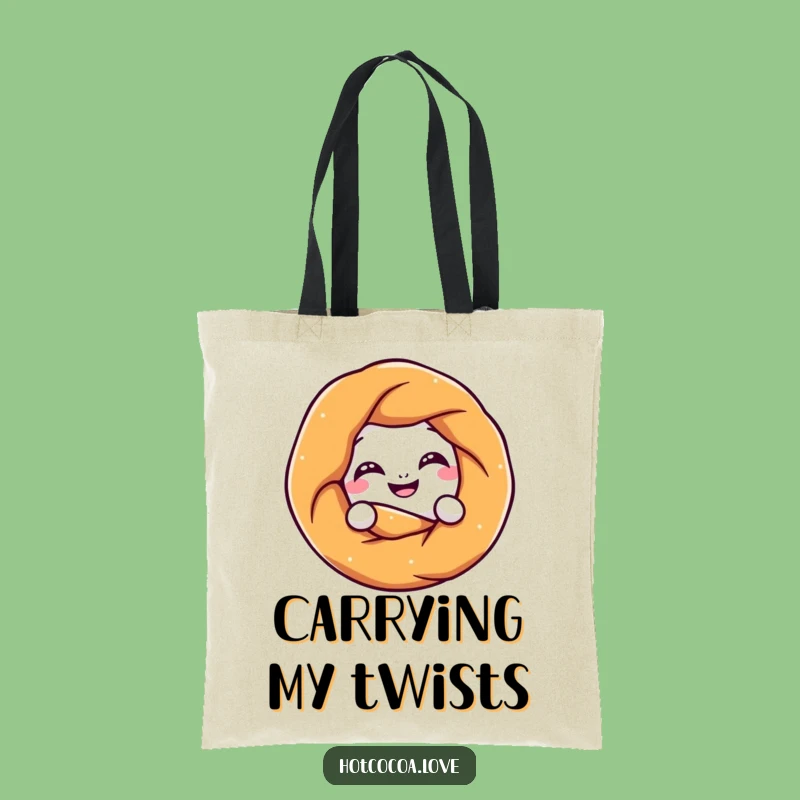 Funny Pretzel Knot Tote Bag: Carry Your Snacks and Smiles Everywhere
